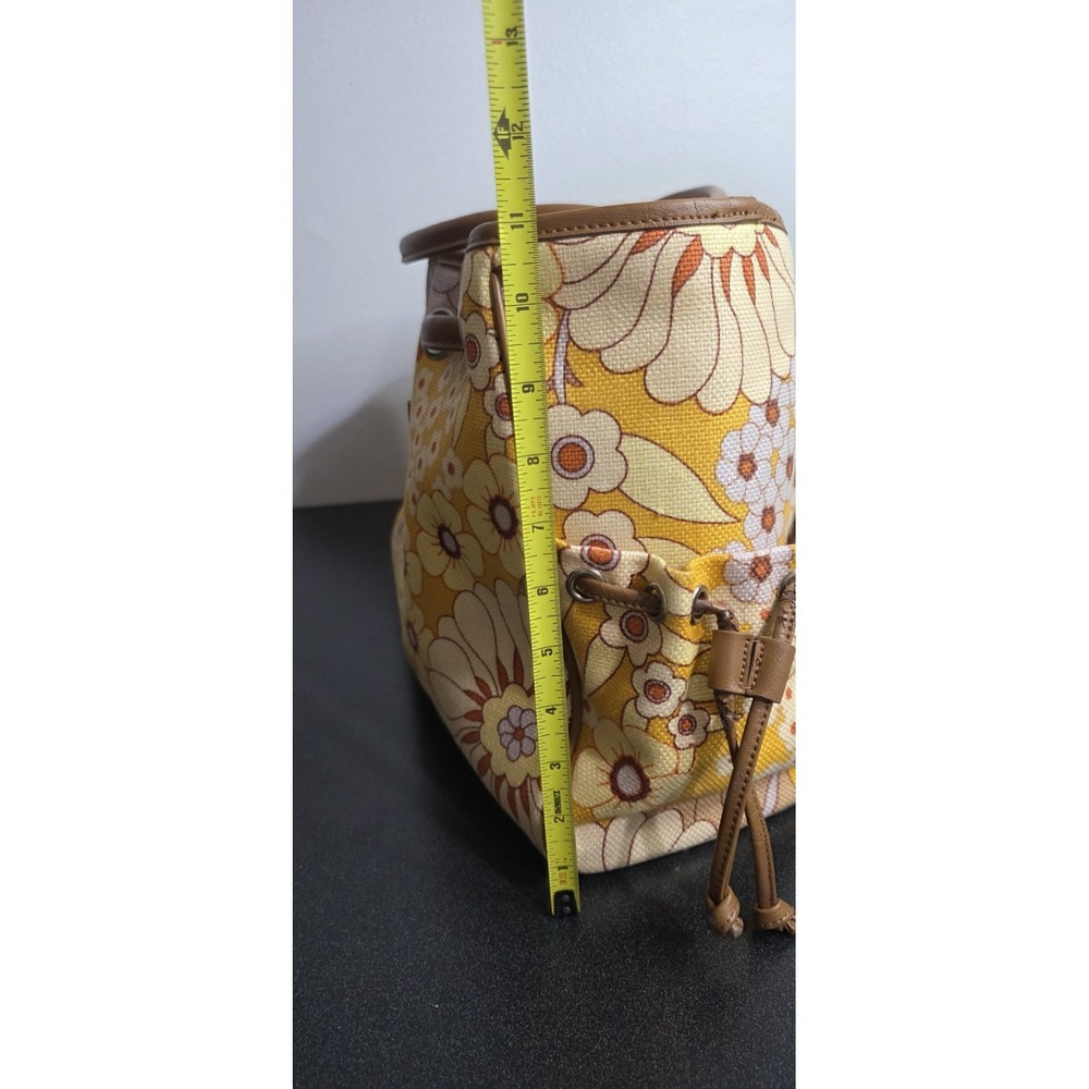 Spartina 449 Summer House Simple Zip Canvas Beach Tote Floral Yellow W/ Coin Bag - Picture 9 of 11